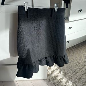 Ruffled black skirt